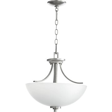 Reyes Three Light Dual Mount in Classic Nickel by Quorum International