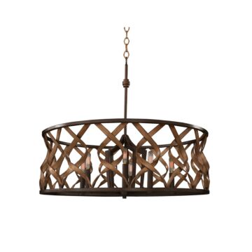 Soho Six Light Pendant in Milk Chocolate by Kalco