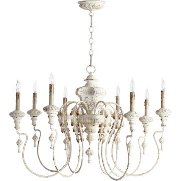 Salento Eight Light Chandelier in Persian White by Quorum International