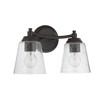 Tyler Two Light Vanity in Flat Black by Craftmade
