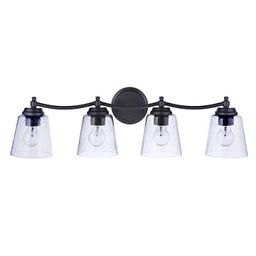 Tyler Four Light Vanity in Flat Black by Craftmade