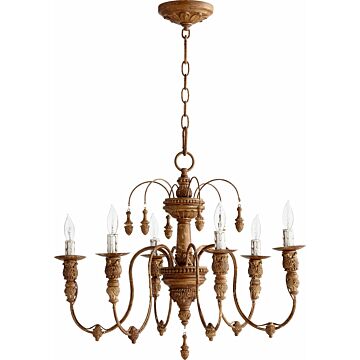 Salento Six Light Chandelier in French Umber by Quorum International