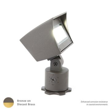  LED 120V Flood Light in Bronzed Brass