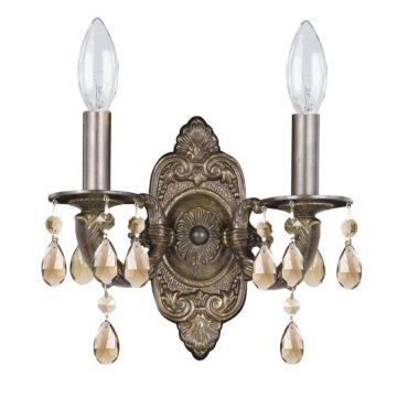 Paris Market Two Light Wall Sconce in Venetian Bronze by Crystorama