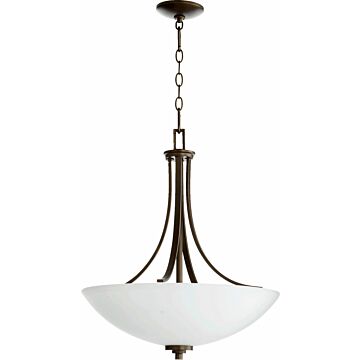 Reyes Four Light Pendant in Oiled Bronze by Quorum International