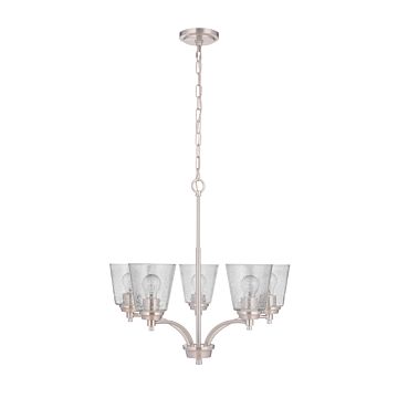 Tyler Five Light Chandelier in Brushed Polished Nickel by Craftmade