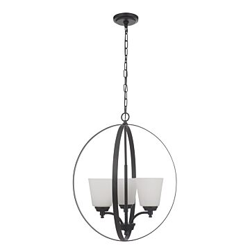 Craftmade Tyler 3-Light 21" Foyer Light in Flat Black