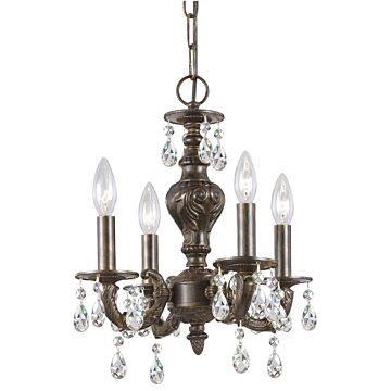 Paris Market Four Light Mini Chandelier in Venetian Bronze by Crystorama
