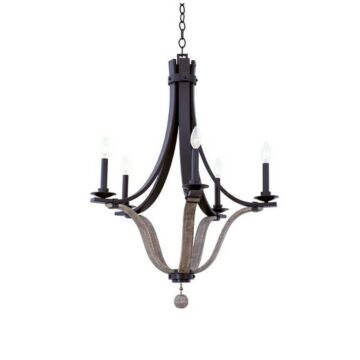 Lansing Modern Farmhouse Chandelier in Satin Bronze