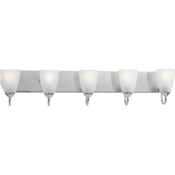 Gather 5-Light Bathroom Vanity Light in Polished Chrome
