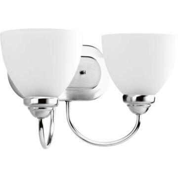 Heart 2-Light Bathroom Vanity Light Bracket in Polished Chrome