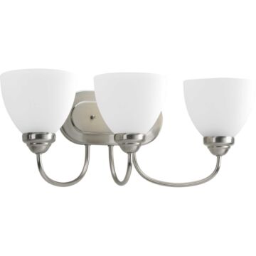 Heart 3-Light Bathroom Vanity Light Bracket in Brushed Nickel