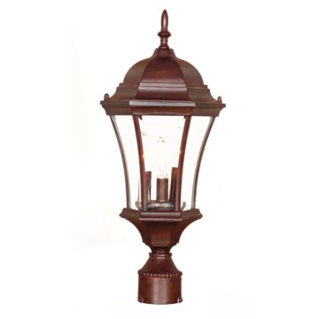 Bryn Mawr 3-Light Burled Walnut Post Mount Light