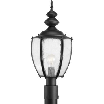 Roman Coach 1-Light Post Lantern in Black