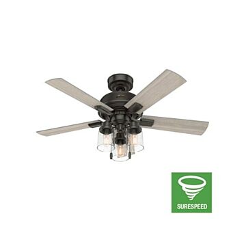 Hartland 44"Ceiling Fan in Noble Bronze by Hunter