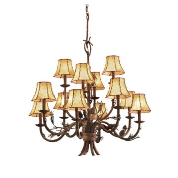 Ponderosa 12 Light Chandelier in Ponderosa by Kalco