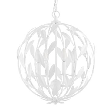 Broche Four Light Chandelier in Matte White by Crystorama