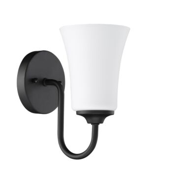 Gwyneth One Light Wall Sconce in Flat Black by Craftmade