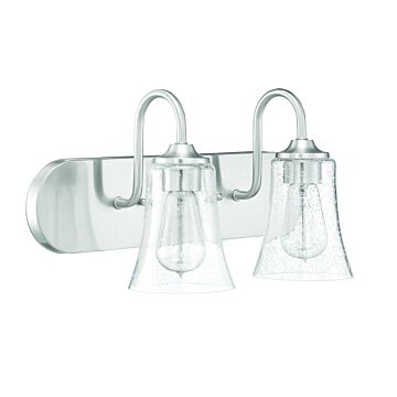 Gwyneth Two Light Vanity in Brushed Polished Nickel by Craftmade