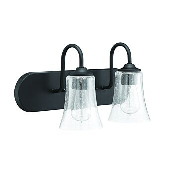 Gwyneth Two Light Vanity in Flat Black by Craftmade