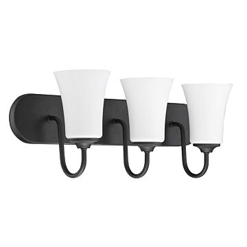 Gwyneth Three Light Vanity in Flat Black by Craftmade