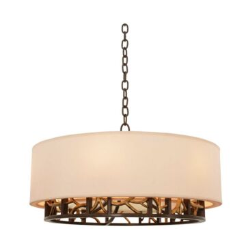 Hudson Six Light Pendant in Bronze Gold by Kalco