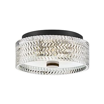 Elle 2-Light Medium Flush Mount Ceiling Light in Black