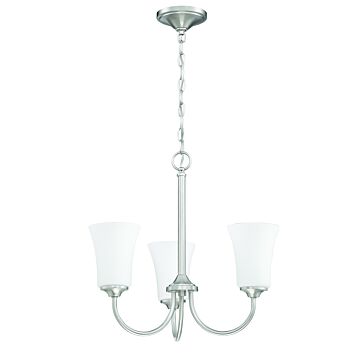 Gwyneth Three Light Chandelier in Brushed Polished Nickel by Craftmade