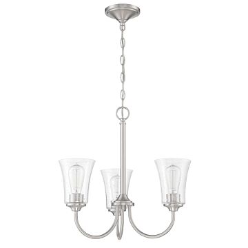 Gwyneth Three Light Chandelier in Brushed Polished Nickel by Craftmade