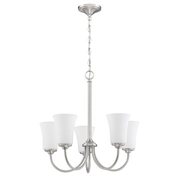 Gwyneth Five Light Chandelier in Brushed Polished Nickel by Craftmade