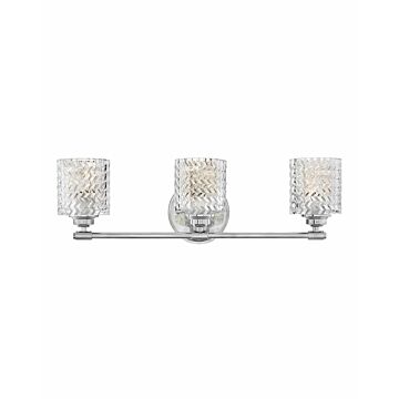 Hinkley Elle 3-Light Bathroom Vanity Light In Chrome