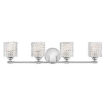 Hinkley Elle 4-Light Bathroom Vanity Light In Chrome