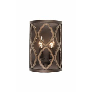 Whittaker Two Light Wall Sconce in Brownstone by Kalco