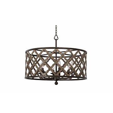 Whittaker Six Light Pendant in Brownstone by Kalco