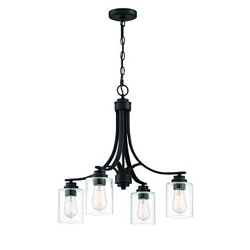 Bolden Four Light Chandelier in Flat Black by Craftmade