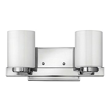 Hinkley Miley 2-Light Bathroom Vanity Light In Chrome