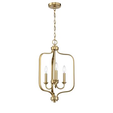Bolden Three Light Foyer Pendant in Satin Brass by Craftmade