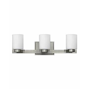 Hinkley Miley 3-Light Bathroom Vanity Light In Brushed Nickel