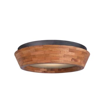 Lansdale LED Flush Mount in Black Iron by Kalco
