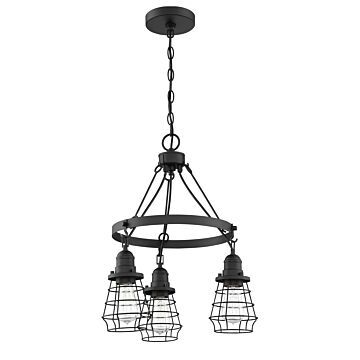Craftmade Thatcher 3-Light Transitional Chandelier in Flat Black