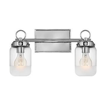 Penley Two Light Bath in Polished Nickel by Hinkley