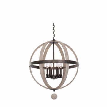 Harper Six Light Pendant in Florence Gold by Kalco
