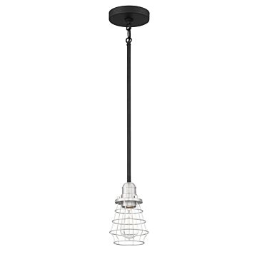Thatcher One Light Mini Pendant in Flat Black Brushed Polished Nickel by Craftmade