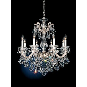 La Scala Eight Light Chandelier in Parchment Gold by Schonbek