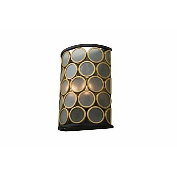 Corsa Two Light Wall Sconce in Matte Black Gold by Kalco