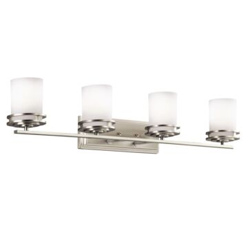 Hendrik Four Light Bath in Brushed Nickel by Kichler
