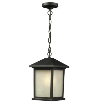 Z-Lite Holbrook 1-Light Outdoor Chain Mount Ceiling Fixture Light In Black