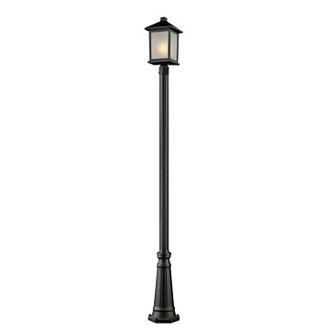 Z-Lite Holbrook 1-Light Outdoor Post Mounted Fixture Light In Black