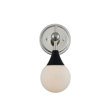 Bogart One Light Bath in Matte Black Polished Nickel by Kalco