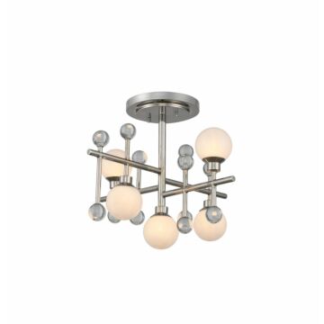 Mercer LED Semi Flush Mount in Polished Nickel by Kalco